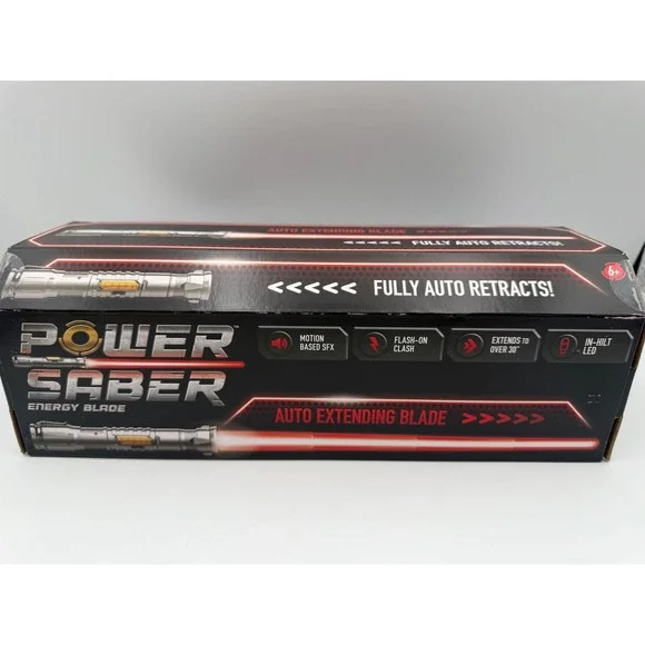 Goliath Power Saber Energy Blade Red Auto Extending Retracting Toy PT2454R NEW - Picture 2 of 4
